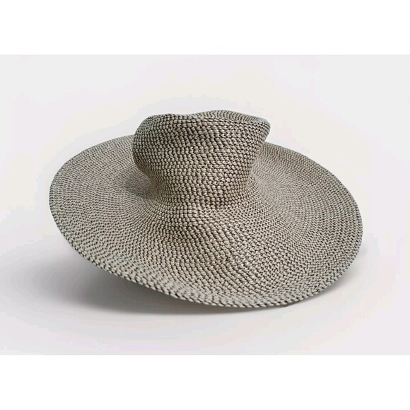 Eric Javits Hampton Squishee Natural Wide Brim Sun Hat Packable 50+ UPF - Picture 4 of 7